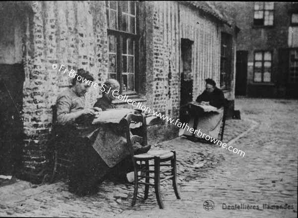 WOMEN LACE WORKERS IN STREET